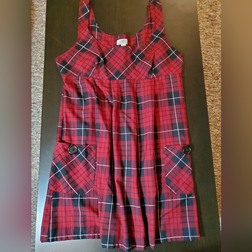 Plaid 90s jumper dress